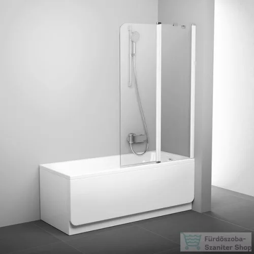 Ravak CHROME CVS2-100 100 cm-es jobbos kádparaván, fehér+transparent 7QRA0100Z1