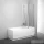 Ravak CHROME CVS2-100 100 cm-es jobbos kádparaván, króm+transparent 7QRA0C00Z1
