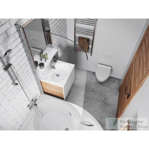 Ravak CVSK1 Rosa 160/170 jobbos kádparaván, Króm+transparent 7QRS0C00Y1