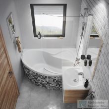   Ravak CVSK1 100 kádparaván, szatén króm, jobbos 7QRS0U00Y1