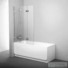 Ravak Brilliant BVS2-100 100 cm-es balos kádparaván fix+nyíló zsanérok (B-SET) nélkül, króm+transparent 7ULA0A00Z1
