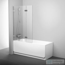   Ravak Brilliant BVS2-100 100 cm-es balos kádparaván fix+nyíló zsanérok (B-SET) nélkül, króm+transparent 7ULA0A00Z1