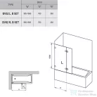 Ravak Brilliant BVS2-100 100 cm-es balos kádparaván fix+nyíló zsanérok (B-SET) nélkül, króm+transparent 7ULA0A00Z1