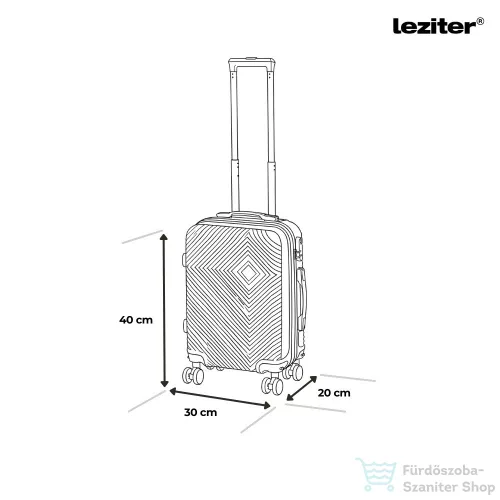 Leziter TraveLux Pro kézipoggyász keményfedeles levehető kerékkel 40x30x20 cm szürke 8016-GR16