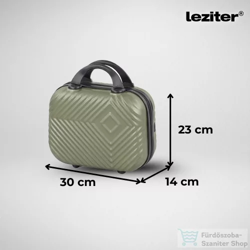 Leziter TraveLux Pro neszeszer keményfedeles 23x30x14 cm olajzöld 8016-OG12
