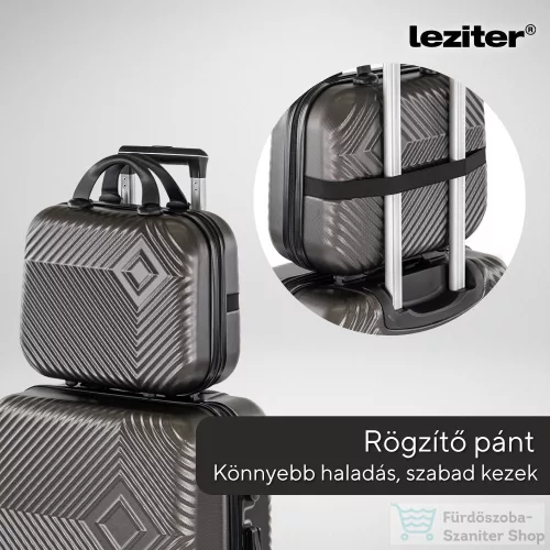 Leziter TraveLux Pro neszeszer keményfedeles 23x30x14 cm olajzöld 8016-OG12