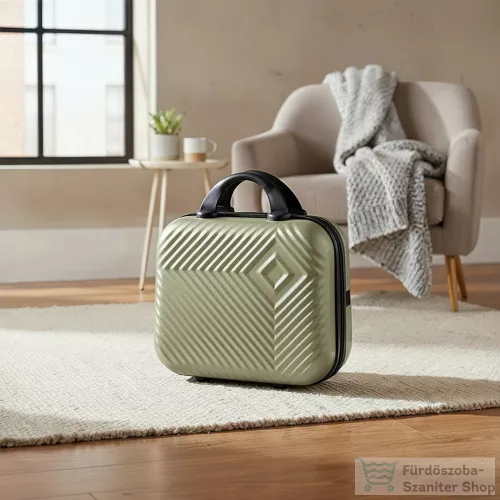 Leziter TraveLux Pro kézi bőrönd keményfedeles 28x36x16 cm olajzöld 8016-OG14