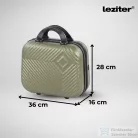Leziter TraveLux Pro kézi bőrönd keményfedeles 28x36x16 cm olajzöld 8016-OG14