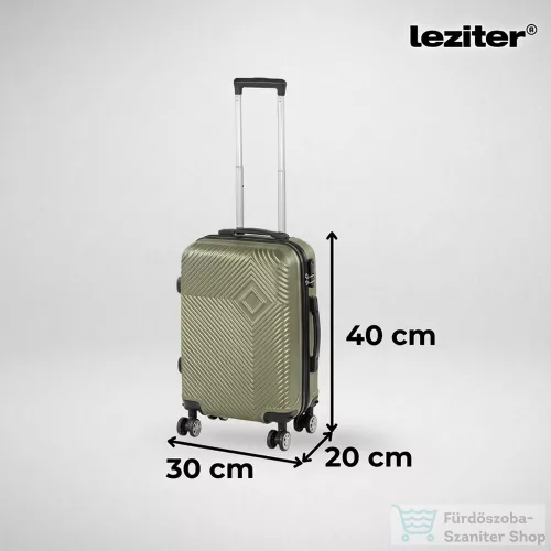 Leziter TraveLux Pro kézipoggyász keményfedeles levehető kerékkel 40x30x20 cm olajzöld 8016-OG16