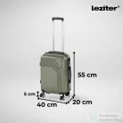 Leziter TraveLux Pro kabinbőrönd keményfedeles levehető kerékkel 50x40x20 cm olajzöld 8016-OG20