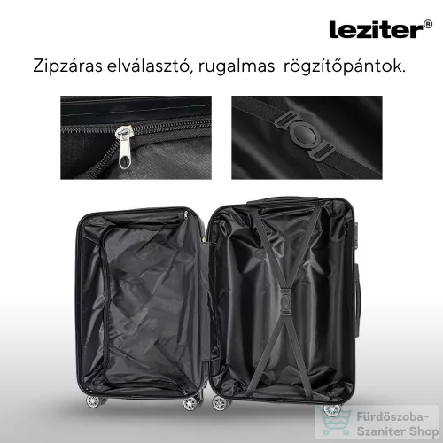 Leziter TraveLux Pro kabinbőrönd keményfedeles levehető kerékkel 50x40x20 cm olajzöld 8016-OG20