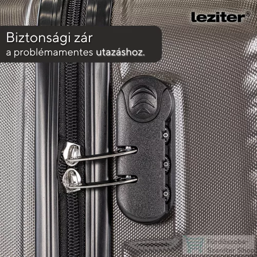 Leziter TraveLux Pro kabinbőrönd keményfedeles levehető kerékkel 50x40x20 cm olajzöld 8016-OG20