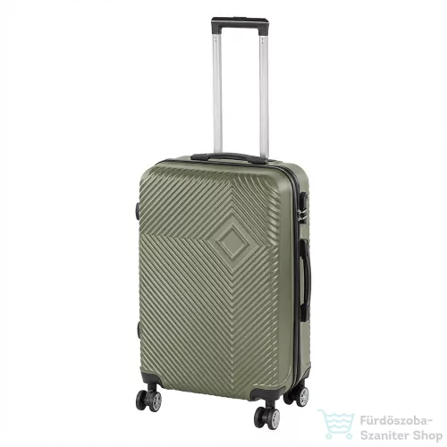 Leziter TraveLux Pro közepes bőrönd keményfedeles 68x45x25 cm olajzöld 8016-OG24