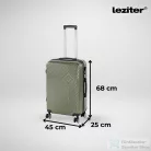 Leziter TraveLux Pro közepes bőrönd keményfedeles 68x45x25 cm olajzöld 8016-OG24