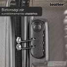 Leziter TraveLux Pro közepes bőrönd keményfedeles 68x45x25 cm olajzöld 8016-OG24