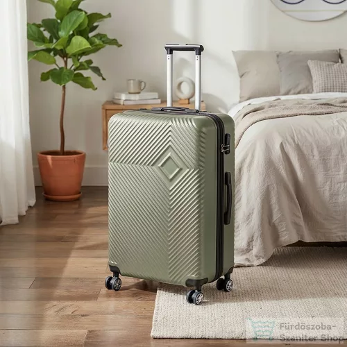Leziter TraveLux Pro nagy bőrönd keményfedeles 76x50x29 cm olajzöld 8016-OG28