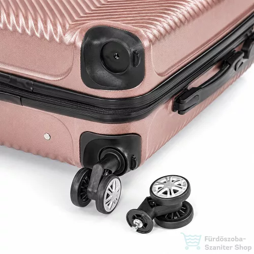 Leziter TraveLux Pro kabinbőrönd keményfedeles levehető kerékkel 50x40x20 cm rosegold 8016-RG20
