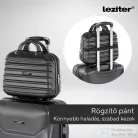 Leziter TraveLux Max kisméretű kézi bőrönd keményfedeles 28x36x16 cm fekete 8019-BL14