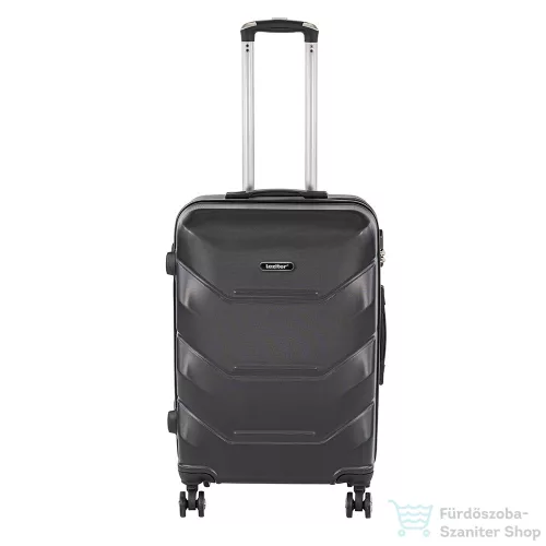 Leziter TraveLux Max közepes bőrönd keményfedeles 68x45x25 cm fekete 8019-BL24