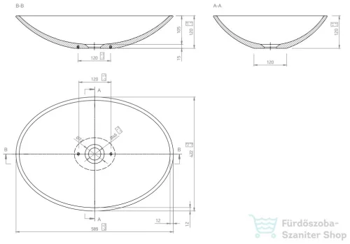 Marmy DOLCE 58x42 öntött márvány mosdó