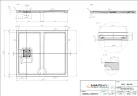 Marmy LOFT - 90x100 Zuhanytálca Valentino Grey