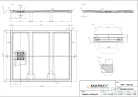Marmy LOFT - 100x120 Zuhanytálca Valentino Grey