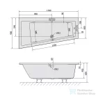 Sapho POLYSAN ANDRA L kád, 170x90x45cm (81111S)