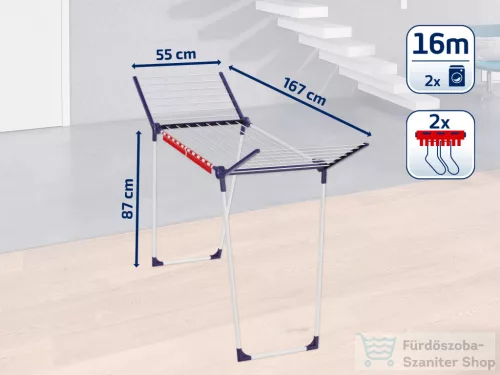 Leifheit Pegasus 160 Solid Slim álló ruhaszárító 81620