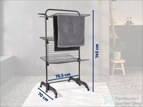 Leifheit Comfort Tower 420 álló ruhaszárító, fekete 81691