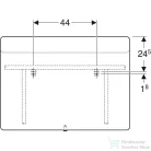 Geberit Option Square 90x65 cm-es tükör felső LED világítással,szálcsiszolt alumínium 819200000