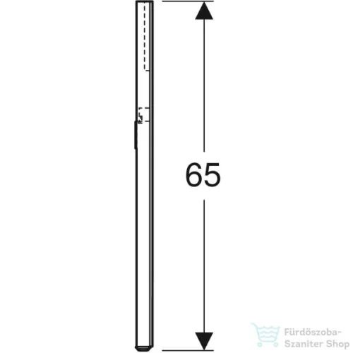 Geberit Option Square 90x65 cm-es tükör felső LED világítással,szálcsiszolt alumínium 819200000