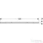 Geberit Option Square 120x65 cm-es tükör két oldali LED világítással,szálcsiszolt alumínium 819220000