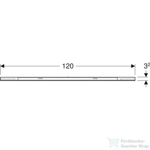 Geberit Option Square 120x65 cm-es tükör két oldali LED világítással,szálcsiszolt alumínium 819220000
