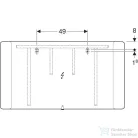 Geberit Option Square 120x65 cm-es tükör két oldali LED világítással,szálcsiszolt alumínium 819220000