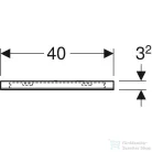 Geberit Option Square 40x80 cm-es tükör felső LED világítással,szálcsiszolt alumínium 819240000