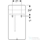 Geberit Option Square 40x80 cm-es tükör felső LED világítással,szálcsiszolt alumínium 819240000