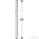 Geberit Option Square 40x80 cm-es tükör felső LED világítással,szálcsiszolt alumínium 819240000