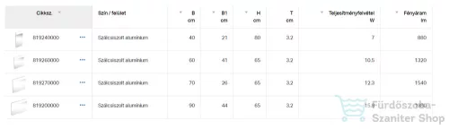 Geberit Option Square 40x80 cm-es tükör felső LED világítással,szálcsiszolt alumínium 819240000