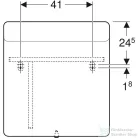Geberit Option Square 60x65 cm-es tükör felső LED világítással,szálcsiszolt alumínium 819260000