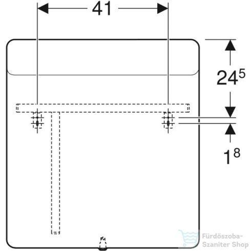 Geberit Option Square 60x65 cm-es tükör felső LED világítással,szálcsiszolt alumínium 819260000