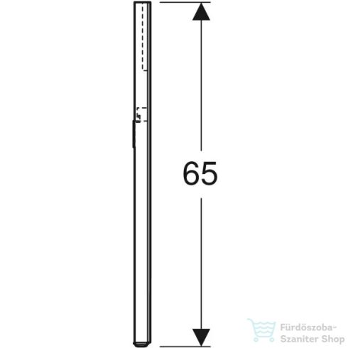 Geberit Option Square 60x65 cm-es tükör felső LED világítással,szálcsiszolt alumínium 819260000