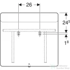 Geberit Option Square 70x65 cm-es tükör felső LED világítással,szálcsiszolt alumínium 819270000