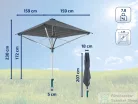 Leifheit Linoprotect 400 kültéri ruhaszárító, tetővel 82100