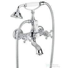   Bugnatese ARCADIA Kádcsaptelep gégecsővel és zuhanyfejjel króm színben 8300CR