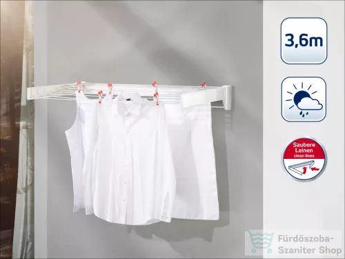 Leifheit Telegant 36 Protect Plus 70x35 cm-es összecsukható fali ruhaszárító 83201