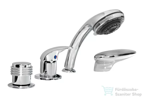 M-Acryl NIAGARA kádperemre szerelhető, 4 üléses csaptelep, króm 8322