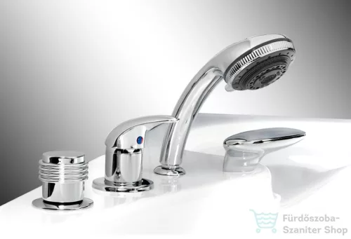 M-Acryl NIAGARA kádperemre szerelhető, 4 üléses csaptelep, króm 8322
