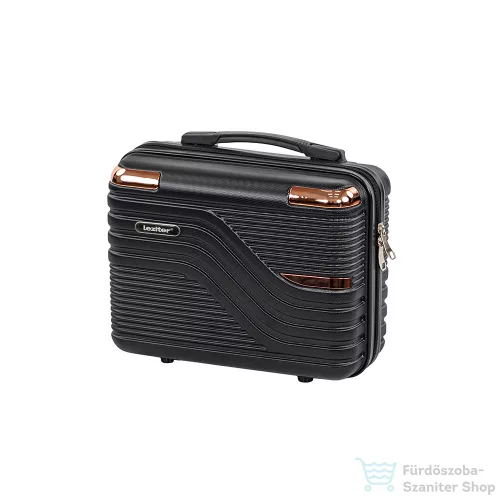 Leziter TraveLux Urban kisméretű kézi bőrönd keményfedeles 28x36x16 cm fekete 833-BL14
