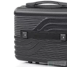 Leziter TraveLux Urban kisméretű kézi bőrönd keményfedeles 28x36x16 cm fekete 833-BL14