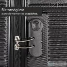 Leziter TraveLux Urban kézipoggyász keményfedeles levehető kerékkel 40x30x20 cm fekete 833-BL16